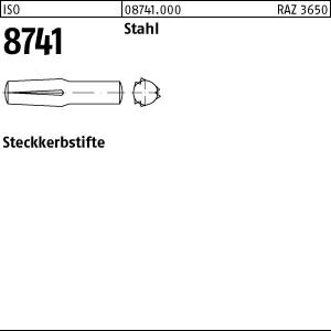 100 Steckkerbstifte ISO 8741 Stahl 5x24