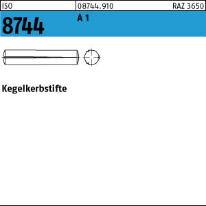 100 Edelstahl Kegelkerbstifte ISO 8744 1.4305 2x8