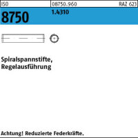 500 Edelstahl Spiralspannstifte ISO 8750 1.4310 8x24