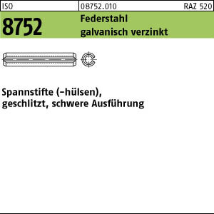 200 Spannstifte ISO 8752 Federstahl 4x24 verzinkt