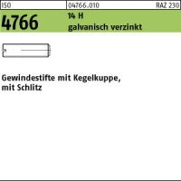 100 Schlitz Gewindestifte ISO 4766 14H verzinkt M8x6