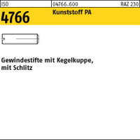 100 Schlitz Gewindestifte ISO 4766 Polyamid M5x12 PA 6.6