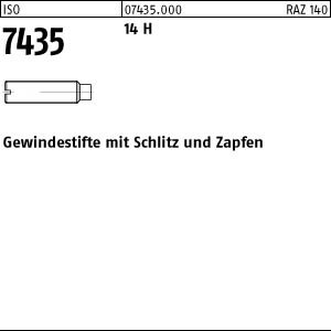 100 Schlitz Gewindestifte ISO 7435 14H Stahl M3x6