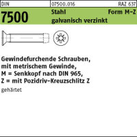 250 Gewindefurchende Schrauben DIN 7500 St. gehärtet...