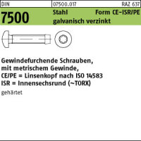 500 Gewindefurchende Schrauben DIN 7500 St. gehärtet...