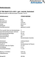 250 Sechskant Bohrschrauben DIN 7504 verzinkt K 5,5x60