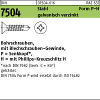 1000 Senkkopf Bohrschrauben DIN 7504 verzinkt P 3,9x13 -H