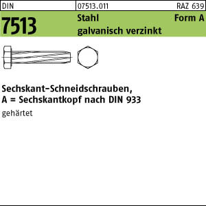 500 Gewinde Schneidschrauben DIN 7513 Stahl A M5x25 verzinkt
