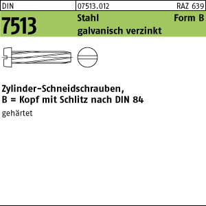 1000 Gewinde Schneidschrauben DIN 7513 Stahl B M5x10 verzinkt