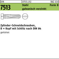 500 Gewinde Schneidschrauben DIN 7513 Stahl B M6x20 verzinkt