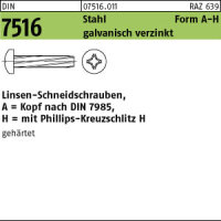 500 Gewinde Schneidschrauben DIN 7516 Stahl A M6x25 -H...