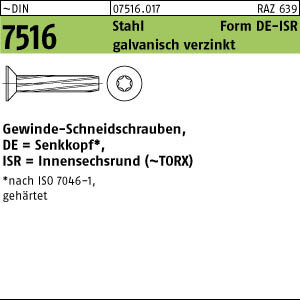 1000 Gewinde Schneidschrauben DIN 7516 Stahl DE M5x10 TX 25 verzinkt