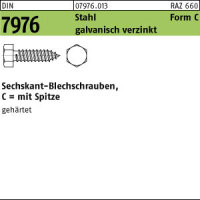 1000 Blechschrauben DIN 7976 Stahl 3,9x13 -C verzinkt