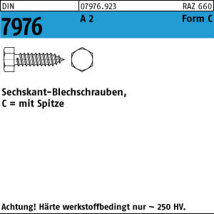 1000 Blechschrauben DIN 7976 A2 3,5x9,5 -C V2A Edelstahl