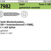 1000 Senkkopf Torx Blechschrauben DIN 7982 verzinkt...