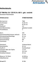 25 Sechskant Passschrauben DIN 7968 Mu 5.6 / CE M24x60...