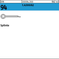 1000 Edelstahl V2A Splinte DIN 94 A2 2x10